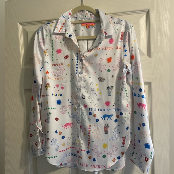 VILAGALLO Gaby Fiesta print shirt - Picture 2 of 12